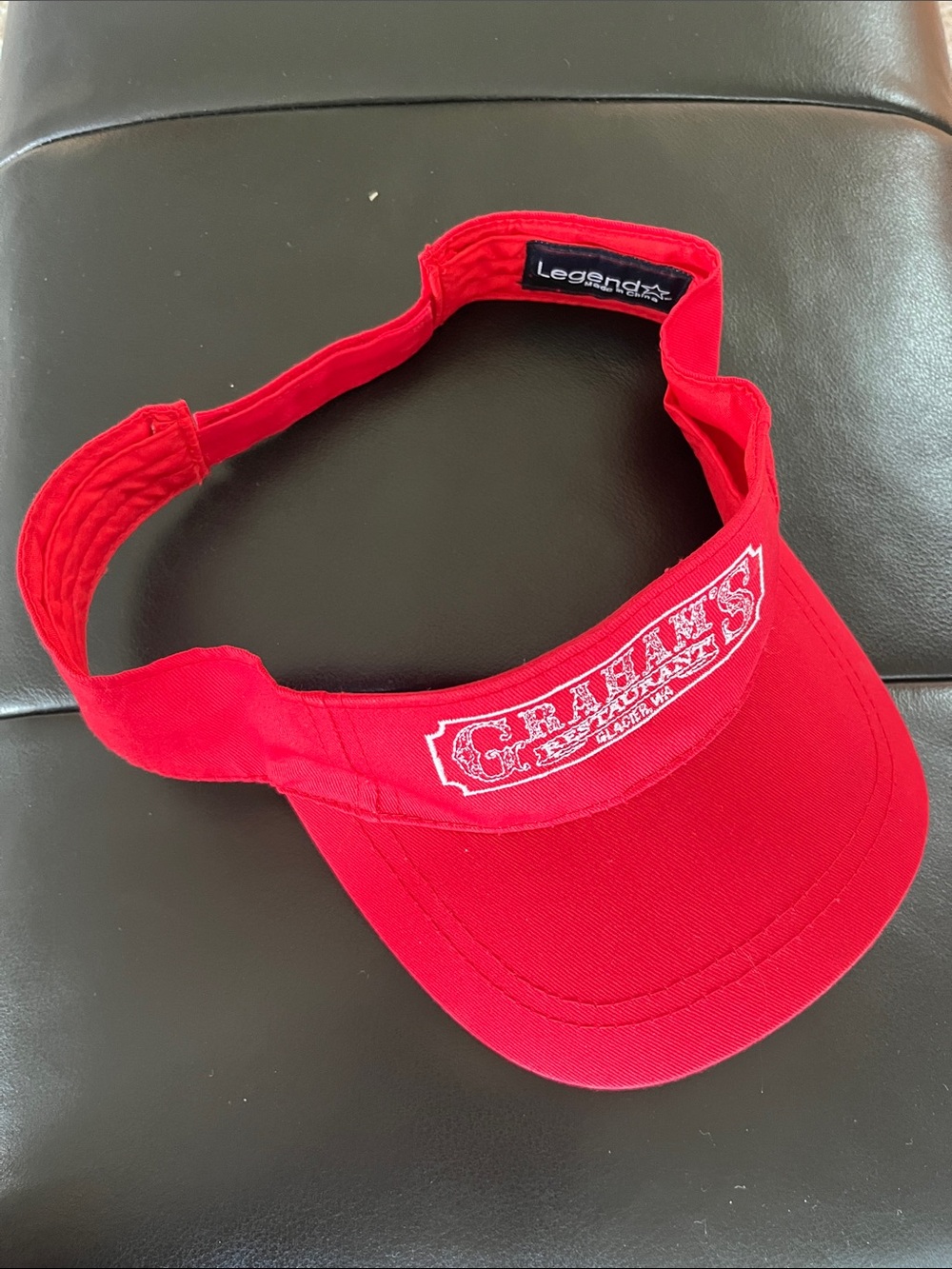 Legend Red Visor Hat with Graham’s Embroidered Logo
